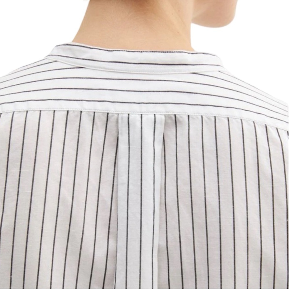 NILI LOTAN Loria Tunic Shirt Dress WITH ORIGINAL TAG Linen Cotton Stripe Size M - Picture 5 of 16